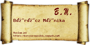 Böröcz Mónika névjegykártya