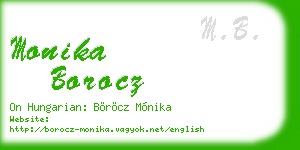 monika borocz business card